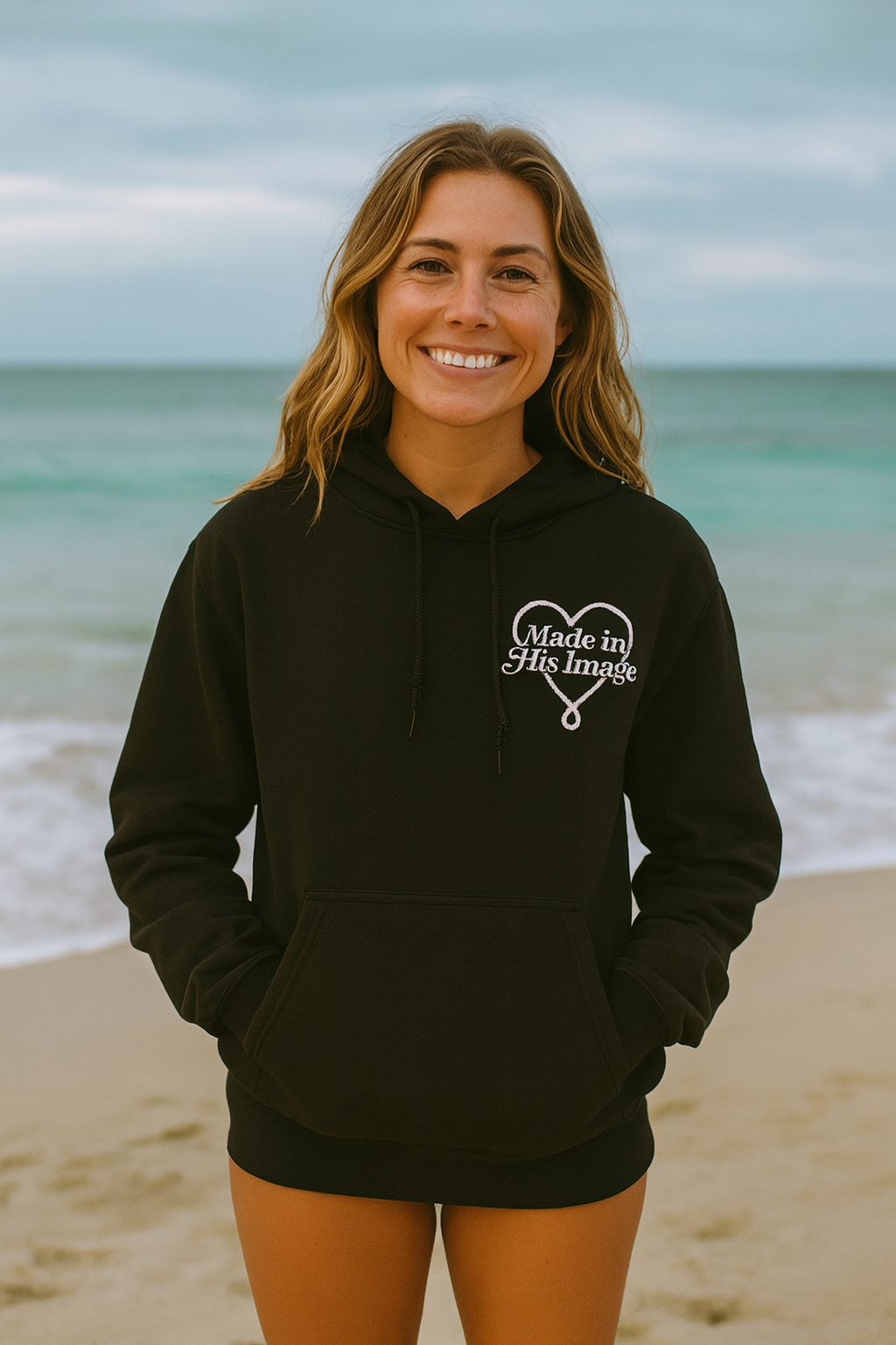 Made In His Image Black/White Unisex Hoody