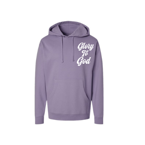 Glory To God Plum/White Unisex Hoodie